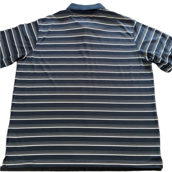 Walter Hagen Essentials Men’s Blue White XXL Striped Polo Golf Shirt in EUC - Picture 3 of 7